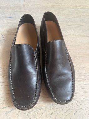 Florsheim Dark Brown Leather Slip-On Loafers - Size 46 (12 US)